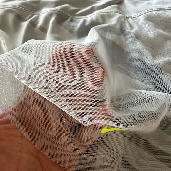 NIKE Gray Silver Tennis Skirt XL X-large Active Tulle - Picture 3 of 9